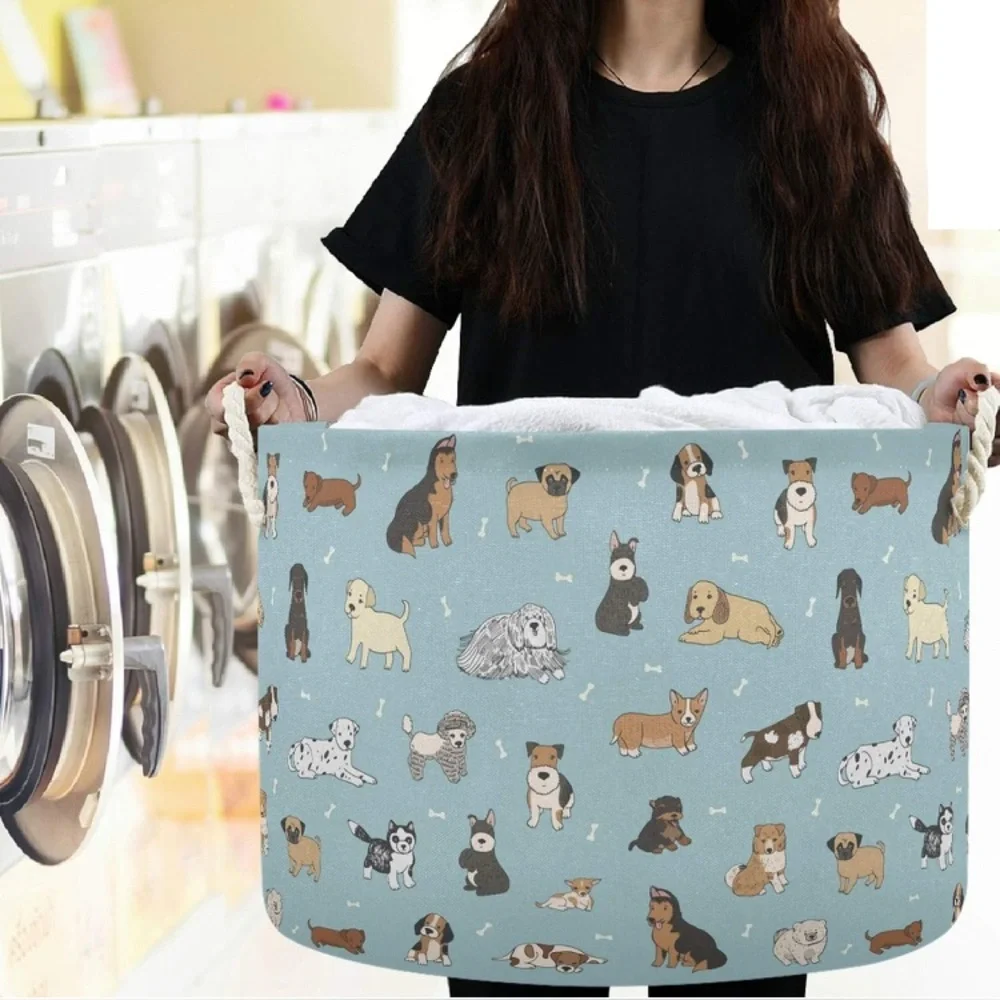 Dog Pattern Large Storage Basket